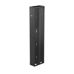 PANDUIT Organizador Vertical PatchRunner™, Doble (Frontal y Posterior), Para Rack Abierto de 45 Unidades, 10in de Ancho, Color Negro PR2VD10