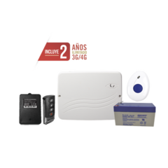 M2M SERVICES Kit de Panel de Alarma Híbrido 4G LTE con botón de Pánico y Detección de Caídas Inalámbrico, Incluye SIM con 2 años de Datos y APP Gratis MOD: PRO4-GEN2-FALL