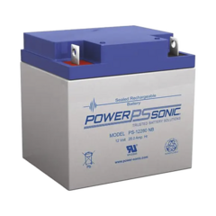 POWER SONIC Batería Ácido de Plomo, Sellada, Recargable, 12V, 28AH, 5 Años Vida Útil, Terminales tipo NB2, Reconocida UL PS-12280-NB2