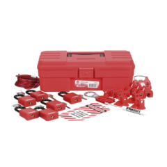 PANDUIT Kit de Bloqueo LOTO para Contratistas con Componentes (Color Rojo). PSL-KT-CONA