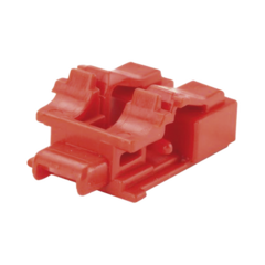 PANDUIT Kit de 10 Dispositivos para Bloquear Puertos de Fibra Óptica LC Duplex, Color Rojo, Incluye Llave de Extracción MOD: PSLLCAB