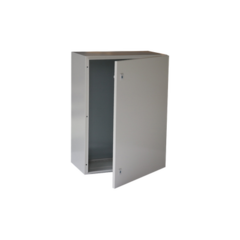 PRECISION Gabinete de Acero IP66 Uso en Intemperie (400 x 600 x 250 mm) con Placa Trasera Interior Metálica y Compuerta Inferior Atornillable (Incluye Chapa y Llave T). MOD: PST-406025-A