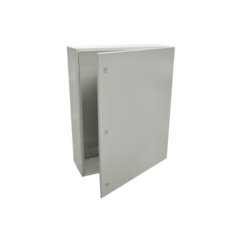 PRECISION Gabinete de Acero IP66 Uso en Intemperie (800 x 1200 x 400 mm) con Placa Trasera Interior Metálica y Compuerta Inferior Atornillable (Incluye Chapa y Llave). MOD: PST-80120-40A