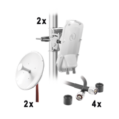 CAMBIUM NETWORKS Enlace Backhaul completo de alta capacidad, incluye: 2x PTP550CE, 2x NP1-GE2 (30 dBi), 4x Jumpers MOD: PTP550-KIT30