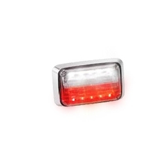 FEDERAL SIGNAL Luz de advertencia Quadraflare LED con flasher integrado y mica transparente, en combinación de colores rojo y claro. MOD: QL-64-SF-CRC