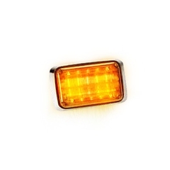 FEDERAL SIGNAL Luz de Advertencia Quadraflare, Mica Transparente, Led color Ámbar MOD: QL-64-XF-CA