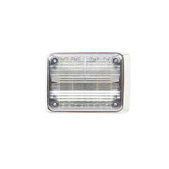 FEDERAL SIGNAL Luz de advertencia Quadraflare LED con flasher integrado, color claro MOD: QL-97-XF-CC