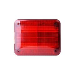 FEDERAL SIGNAL Luz de advertencia Quadraflare LED, Flasher Integrado y Mica de color Rojo MOD: QL-97-XF-R
