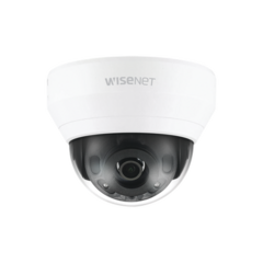 Hanwha Techwin Wisenet Cámara IP Tipo Domo Interior 2 Megapíxel / Lente 2.8mm / IR 20M / WDR 120db / H.265 & WiseStream / Micrófono Interconstruido QND-6010R