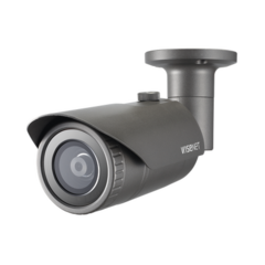 Hanwha Techwin Wisenet Cámara IP Tipo Bala Antivandálica 5 Megapíxel / Lente 2.8 mm / IR 20M / WDR 120db / Exterior IP66 / H.265 & WiseStream MOD: QNO-8010R