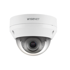 Hanwha Techwin Wisenet Cámara IP Tipo Domo Antivandálico 2 Megapíxel / Lente Motorizado 3.2-10mm / IR 30M / WDR 120db / Exterior IP66 / H.265 & WiseStream MOD: QNV-6082R