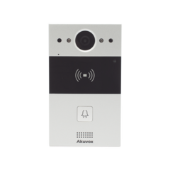 AKUVOX Video portero SIP de 1 botón con lector de tarjetas / Notificación a app / Notificación por llamada telefónica / Configuración en la nube MOD: R20A