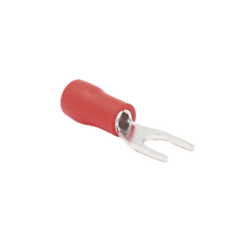 EPCOM POWERLINE Terminal tipo horquilla ( espada ) aislada / 22 - 16 AWG / Rojo / Paquete de 25 piezas. RA1147