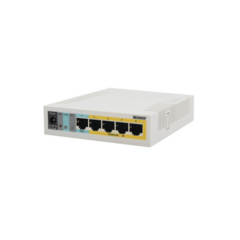 MIKROTIK () Switch Mikrotik 5 puertos PoE (Pasivo) (1in/4out) Gigabit Ethernet y 1 SFP RB260GSP