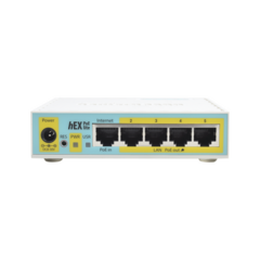 MIKROTIK (hEX PoE LITE) RouterBoard, 5 Puertos Fast Ethernet, 4 con PoE Pasivo, 1 Puerto USB MOD: RB750UPR2
