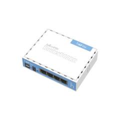 MIKROTIK (hAP Lite) 4 Puertos Fast Ethernet y Wi-Fi 2.4 GHz 802.11 b/g/n MOD: RB941-2ND
