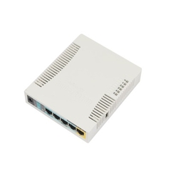 MIKROTIK RouterBoard, 5 Puertos Fast, 1 Puerto USB, WiFi 2.4 GHz 802.11 b/g/n, Gran Cobertura con Antena 2.5 dbi, hasta 1 Watt de Potencia MOD: RB951UI-2HND