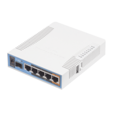 MIKROTIK (hAP ac) 5 Puertos Gigabit Ethernet, 1 Puerto SFP, 1 USB, WiFi Doble Banda 3x3 802.11ac, hasta 1W de potencia MOD: RB962UIGS-5HACT2HNT
