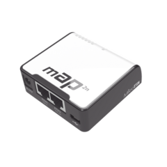 MIKROTIK (mAP 2n) 2 Puertos Fast Ethernet, 1 Puerto MicroUSB, WiFi 2.4 GHz 802.11 b/g/n MOD: RBMAP2N
