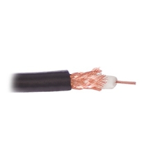 SYSCOM Cable RG59, conductor central de alambre de cobre calibre 20, blindado de malla trenzada de cobre 80%, aislante de polietileno sólido. MOD: RG-59-USYS-COBRE