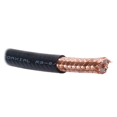 VIAKON ( Venta x Metro ) Cable con blindaje de malla trenzada de cobre 97%, aislamiento de polietilleno espumado. MOD: RG-8U-SYS