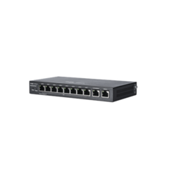 RUIJIE Router administrable cloud 10 puertos gigabit (8 son PoE), soporta 4x WAN configurables, hasta 200 clientes con desempeño de 600 Mbps asimétricos RG-EG210G-P