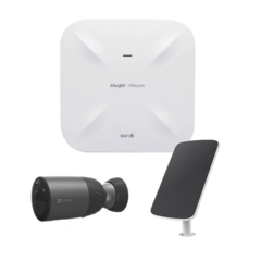 EZVIZ Kit de Cámaras Wi-Fi con Access Point/ Incluye 1 Cámara de Batería CS-BC1C / 1 Pane solar Mod. CS-CMT-SOLARPANEL-C / 1 Access Point RG-RAP6260(G) RGRAP6260(G)/BC1C/PS