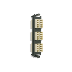 SIEMON Placa acopladora de Fibra Óptica Quick-Pack, Con 6 Conectores LC Quad (24 Fibras), Para Fibra Multimodo, Beige MOD: RIC-F-LC24-01C
