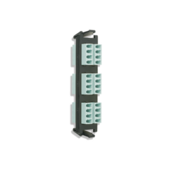 SIEMON Placa acopladora de Fibra Óptica Quick-Pack, Con 6 Conectores LC Quad (24 Fibras), Para Fibra Multimodo, Aqua MOD: RIC-F-LCQ24-01C