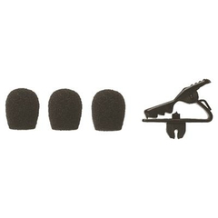 RPM153B Shure - Pantallas antiviento (3) y clip para micrófono MX153 color negro - Prevención de ruido ambiental y fijación segura.