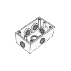 RAWELT Caja Condulet FS de 1/2" (12.7 mm) con seis bocas a prueba de intemperie. MOD: RR-0289