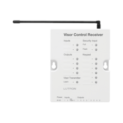 LUTRON ELECTRONICS Receptor de control para puertas de garage, regulador de iluminación. 120V, 4 salidas de relay y 2 entradas. Complementar con RRMAIN de RadioRa2 Lutron. MOD: RRD-VCRX-WH