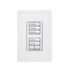 LUTRON ELECTRONICS Teclado seetouch 5 botones, 2 botones subir/bajar, programe escenas diferentes en cada botón. MOD: RRD-W1-RLD-WH