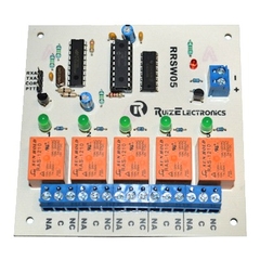 Ruiz Electronics Tarjeta decodificadora para radio switch 5 zonas con DTMF. MOD: RRSW05