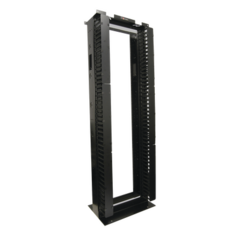 SIEMON Rack de Aluminio System de 7ft x 19in, 45UR, Con organizadores verticales, conexión de tierra y accesorios de montaje MOD: RS3-07