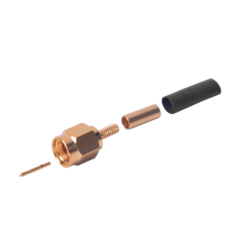 RF INDUSTRIES,LTD Conector SMA Macho de Anillo Plegable para Cables RG-174/U, 8216, Oro/ Oro/ Teflón. MOD: RSA-3000-1B