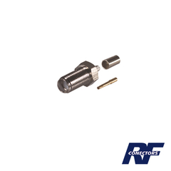 RF INDUSTRIES,LTD Conector SMA Hembra de Anillo Plegable para Cable RG-58/U, Niquel/ Oro / Teflón. MOD: RSA-3050-C