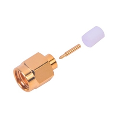 RF INDUSTRIES,LTD Conector SMA Macho para cable Semi-Rígido de 0.141" de Diámetro, Oro/ Oro/ Teflón. MOD: RSA-3500-1-141