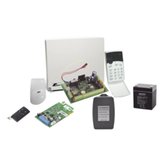 CROW Kit de alarma de 8 a 16 zonas híbrido incluye: sensor de movimiento inalámbrico, receptor inalámbrico, 2 contactos magnéticos inalámbricos y control remoto inalámbrico. MOD: RUNNER8/16-RFK1