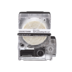 PANDUIT Casete de 200 Etiquetas Autolaminadas de 12.7 x 31.8 mm, para Cables de 3.1 a 7 mm de Diámetro, Área de Impresión Color Blanco MOD: S050X125VAM