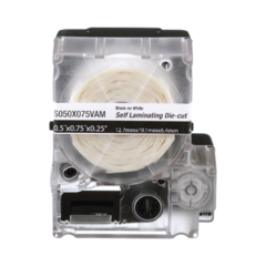 PANDUIT Casete de 300 Etiquetas Autolaminadas de 19.1 x 25.4 mm, para Cables de 2 a 4 mm de Diámetro, Área de Impresión Color Blanco S100X075VAM
