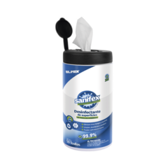 SILIMEX Toallitas desinfectantes formuladas para desinfectar las superficies, ayudando a eliminar virus, bacterias y hongos que pueden ser perjudiciales para la salud, presentación 50 toallas MOD: SANIFEX-TOALLAS-50