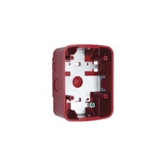 SYSTEM SENSOR Caja de Montaje en Pared para Bocina y Bocina con Lampara Estroboscopica y para montaje en Techo de Bocinas, Color Rojo MOD: SBB-SPR-L