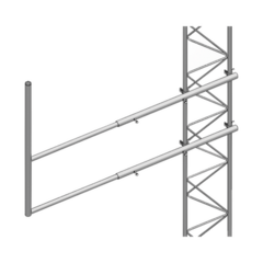 SYSCOM TOWERS Brazo tipo "F" para tramos STZ-45G, galvanizado por inmersión caliente. MOD: SBL-45G