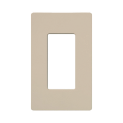 LUTRON ELECTRONICS Placa de pared 1 espacio, para atenuador (dimmer), apagador ó control remoto inalámbrico LUTRON. MOD: SC1TP