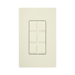 LUTRON ELECTRONICS Caja de pared para varios contactos de red o tel, 6 mini espacios MOD: SC-6PF-BI