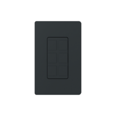 LUTRON ELECTRONICS Placa de 6 puertos, color negro night. MOD: SC-6PF-MN