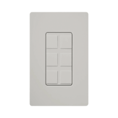 LUTRON ELECTRONICS Caja de pared para varios contactos de red o tel, 6 mini espacios MOD: SC6PFPD