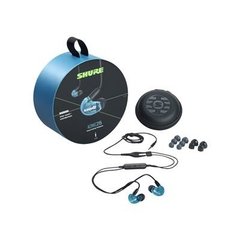 Shure SE215DYBL+UNI Auriculares Sound Isolating™ - Color Azul, Diseño ergonómico, Cable desmontable y Accesorios varios - Calidad de sonido excepcional.