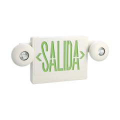 SFIRE Letrero LED de SALIDA con Luz de Emergencia/Montaje Universal (pared, lateral o Techo)/Batería de Respaldo Incluida MOD: SF860HGN